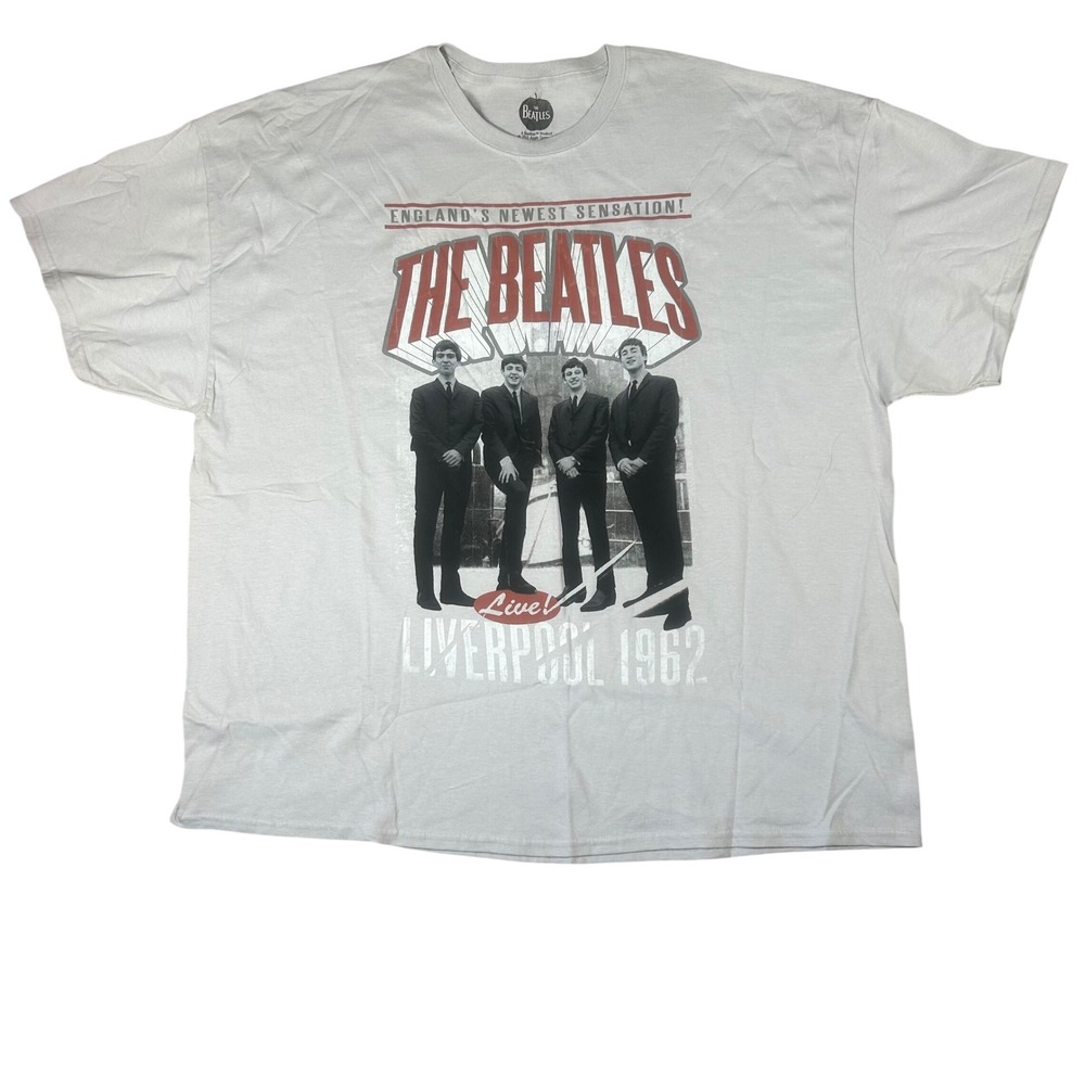 The Beatles Live Liverpool 1962 Graphic T-Shirt White 4XL XXXXL Apple Corps 2012
